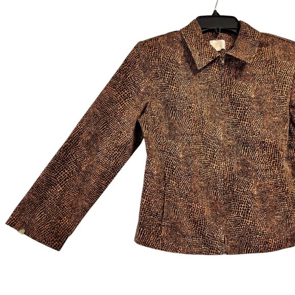 Retro Y2K Animal Print Fitted Zip Up Jacket - Picture 5 of 11